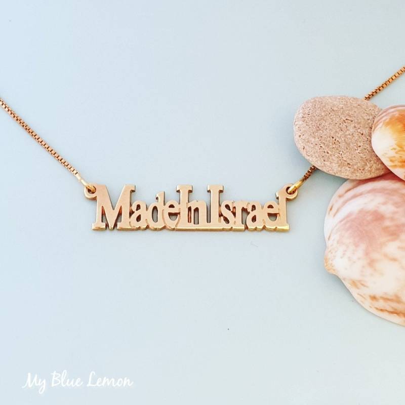 Custom Country Halskette 18K Vergoldet, Sterling Silber von MyBlueLemon