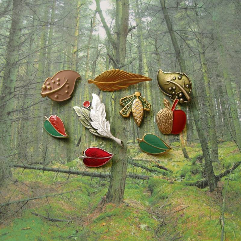 Blätter Pins, Brosche, Gold Ton Pin, Insekt Dekor, Flora Apfel-Pin, Kegel-Pins von MyBootSale
