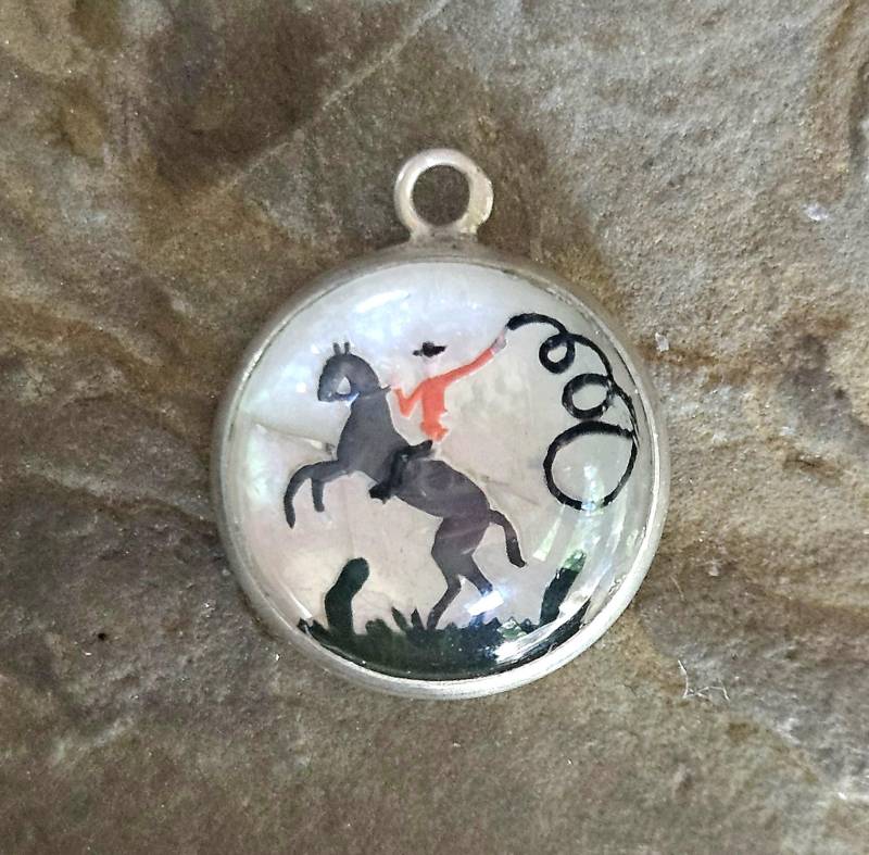 Vintage Sterling Silber Cowboy Anhänger Intaglio Pferd Schmuck Vintage Sterling Silber Cowboy Anhänger Intaglio Pferd Schmuck von MyCharmedLifeStudio