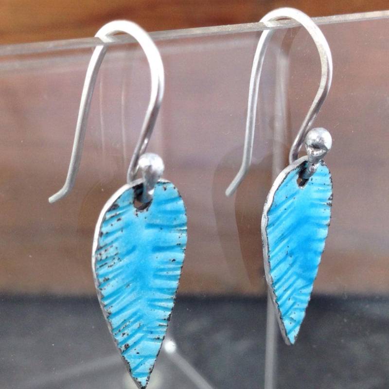Silber Emaille Ohrringe, Blaue Tropfen Sterling Und Transparente Blaue Ohrringe Silber Emaille Ohrringe, Blaue Tropfen Sterling Und Transparente Blaue Ohrringe von MyCherryPieJewellery