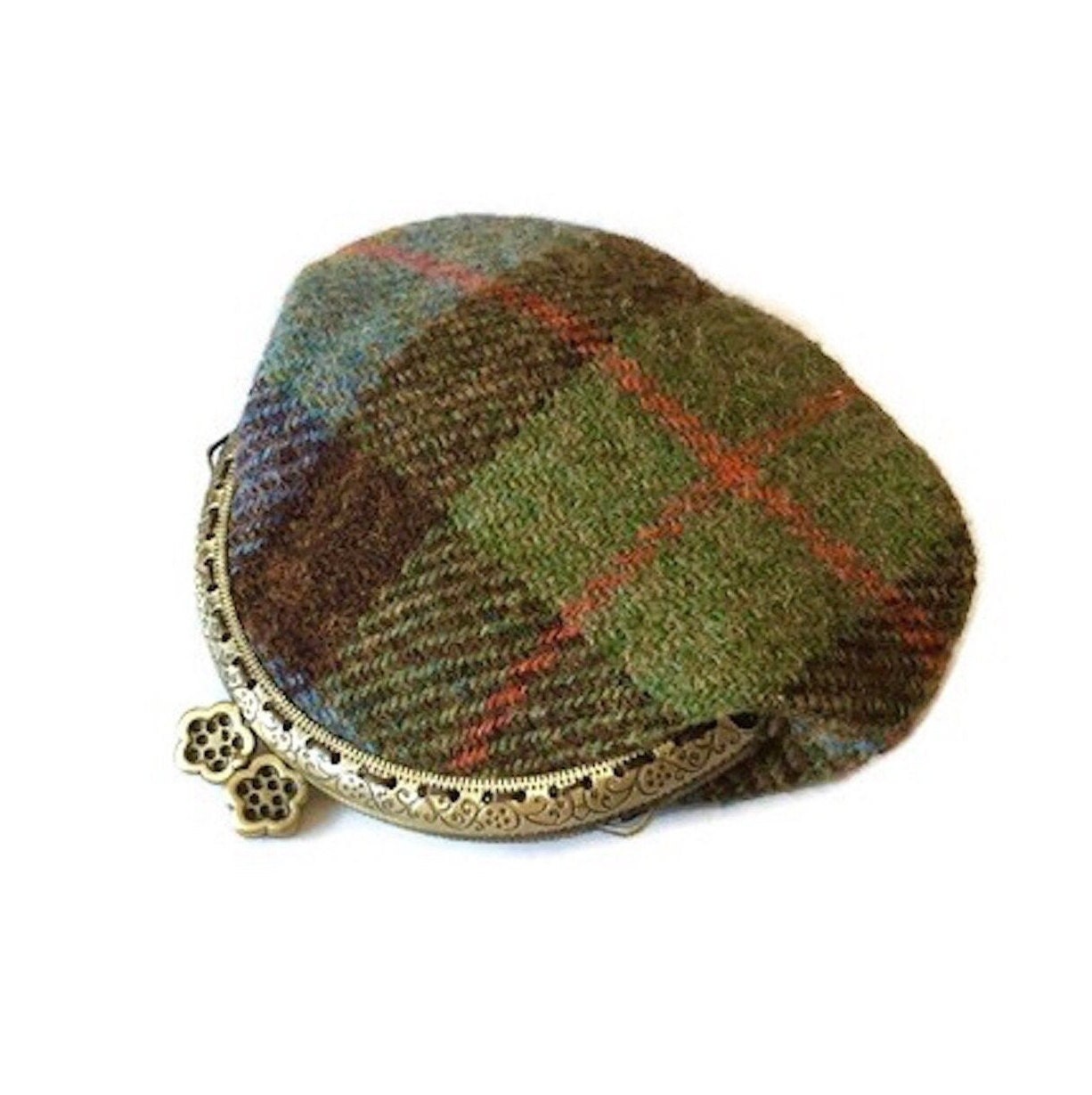 Harris Tweed Geldbörse, Macleod Tartan Beutel, Metallrahmen Geldbörse von MyCottonHouse