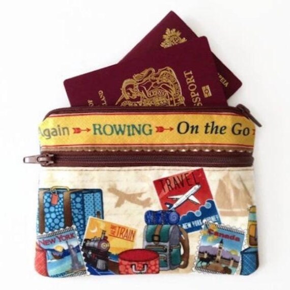 Reisepasstasche, Reißverschlusstasche, Handy-Mappe, Reisegeschenk von MyCottonHouse