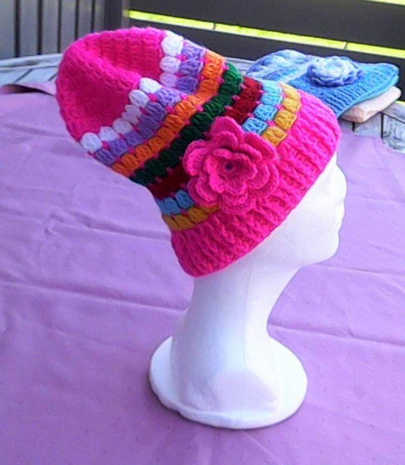 Mützen Mädchenmode Mütze Häkeln Hut Hüte Frauen Kinder Slouchy Rosa Kinderkleidung Warme Wintermode von MyCrochetings