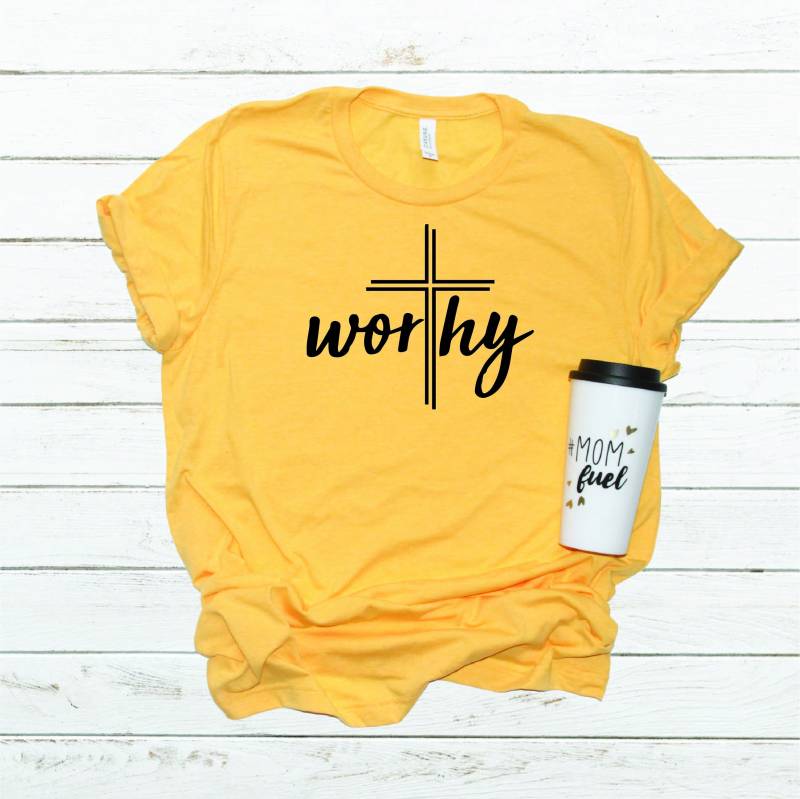 Power-T-Shirt/Worthy Süße Shirt Womens Geschenk Für Sie Christian Tshirt Baumwolle T-Shirt Inspirierend Motivierend Einzigartige Power-T-Shirt/Worthy Süße Shirt Womens Geschenk Für Sie Christian Tshirt Baumwolle T-Shirt Inspirierend Motivierend Einzigartige von MyCustomSwag