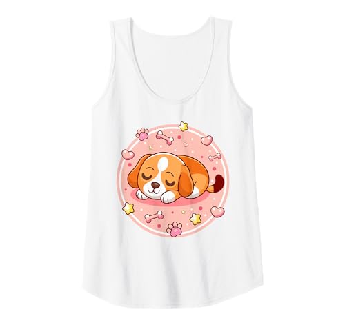 Damen Super Süßer Schlafender Hund im Comic Stil Tank Top Damen Super Süßer Schlafender Hund im Comic Stil Tank Top von MyCuteepet