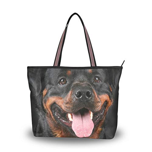 MyDaily Damen-Schultertasche Rottweiler, Hundetasche, Mehrfarbig - mehrfarbig - Größe: Large von MyDaily