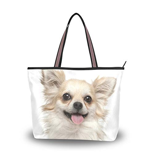 MyDaily Damen-Schultertasche mit süßem Chihuahua-Hund, Mehrfarbig - mehrfarbig - Größe: Large von MyDaily