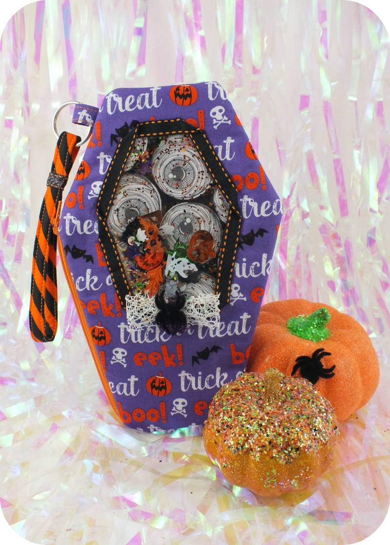Eek Boo Trick Oder Behandeln Sarg Tasche-Beutel - Lila-Orange von MyDearestLion