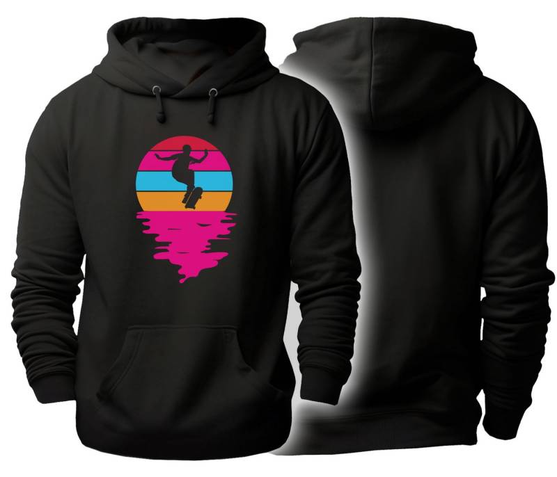 MyDesign24 Hoodie Damen Kapuzensweater - Retro Skater Sonnenuntergang Skater Pullover i527 MyDesign24 Hoodie Damen Kapuzensweater - Retro Skater Sonnenuntergang Skater Pullover i527 von MyDesign24