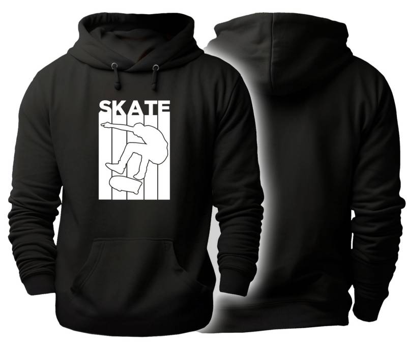 MyDesign24 Hoodie Damen und Herren Kapuzensweater - springender Skater Skater Pullover i512 von MyDesign24