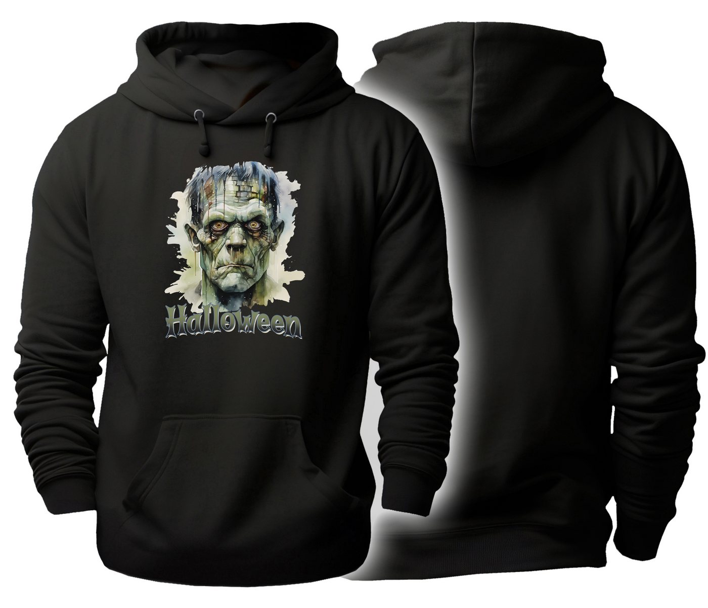 MyDesign24 Hoodie Halloween Kapuzen Pulli - Frankenstein Gesicht Herren und Damen Kapuzensweater - Halloween Hoodie i393 von MyDesign24