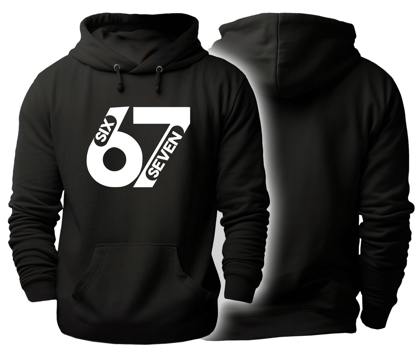 MyDesign24 Hoodie Herren und Damen Kapuzenpulli 67 Hoodie - six seven i775 von MyDesign24