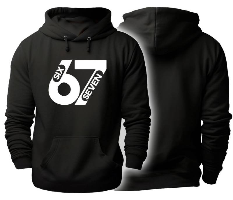 MyDesign24 Hoodie Herren und Damen Kapuzenpulli 67 Hoodie - six seven i775 von MyDesign24