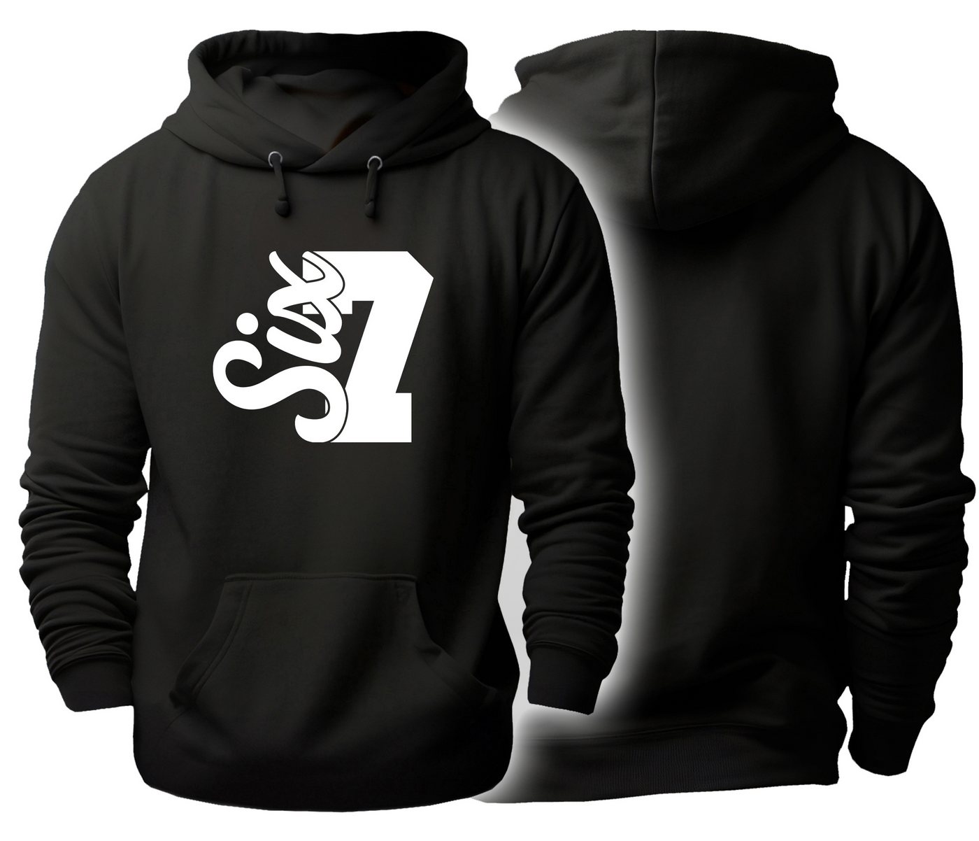 MyDesign24 Hoodie Herren und Damen Kapuzensweater 67 Hoodie - six seven i769 von MyDesign24