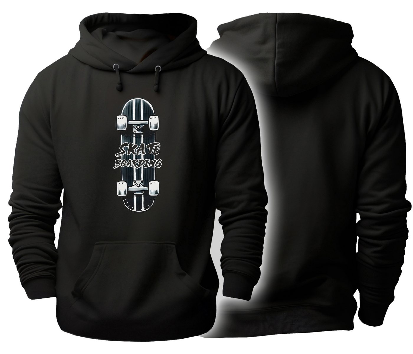MyDesign24 Hoodie Herren und Damen Kapuzensweater - Skate Boarding Skater Pullover i530 von MyDesign24