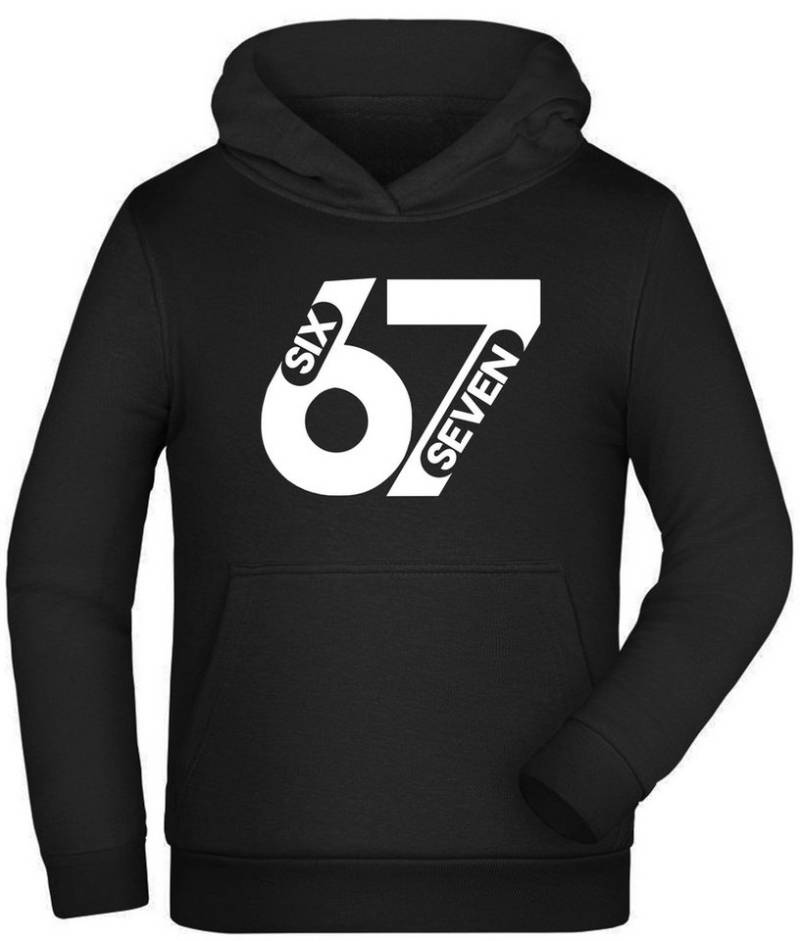 MyDesign24 Hoodie Kinder 67 Kapuzensweater Kapuzenpullover mit six seven Aufdruck i774 von MyDesign24