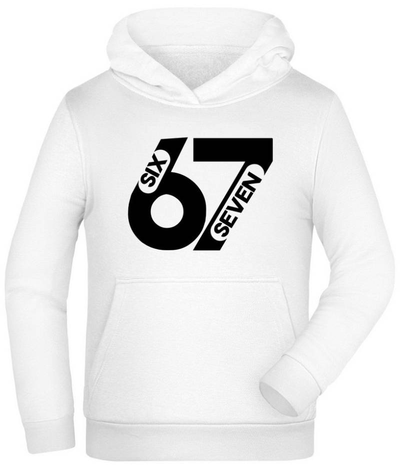MyDesign24 Hoodie Kinder 67 Kapuzensweater Kapuzenpullover mit six seven Aufdruck i774 von MyDesign24