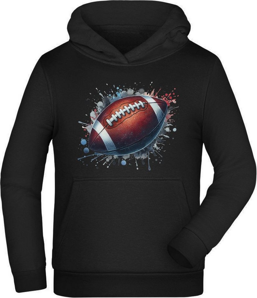 MyDesign24 Hoodie Kinder Kapuzen Sweatshirt - American Football Hoodie Kapuzensweater mit Aufdruck, i501 von MyDesign24