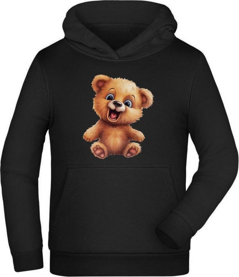 MyDesign24 Hoodie Kinder Kapuzen Sweatshirt - Baby Teddybär Kinder Wildtier Hoodie Kapuzensweater mit Aufdruck i268 von MyDesign24