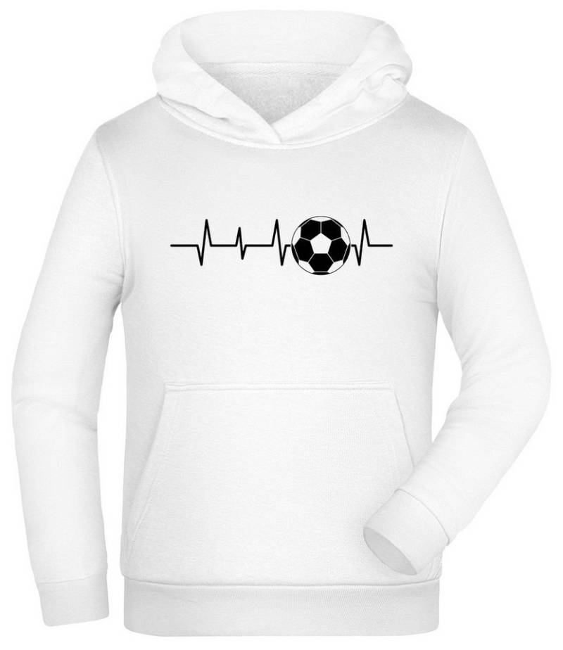 MyDesign24 Hoodie Kinder Kapuzen Sweatshirt - Fußball Herzschlag Kinder Hoodie Kapuzensweater mit Aufdruck i462 von MyDesign24