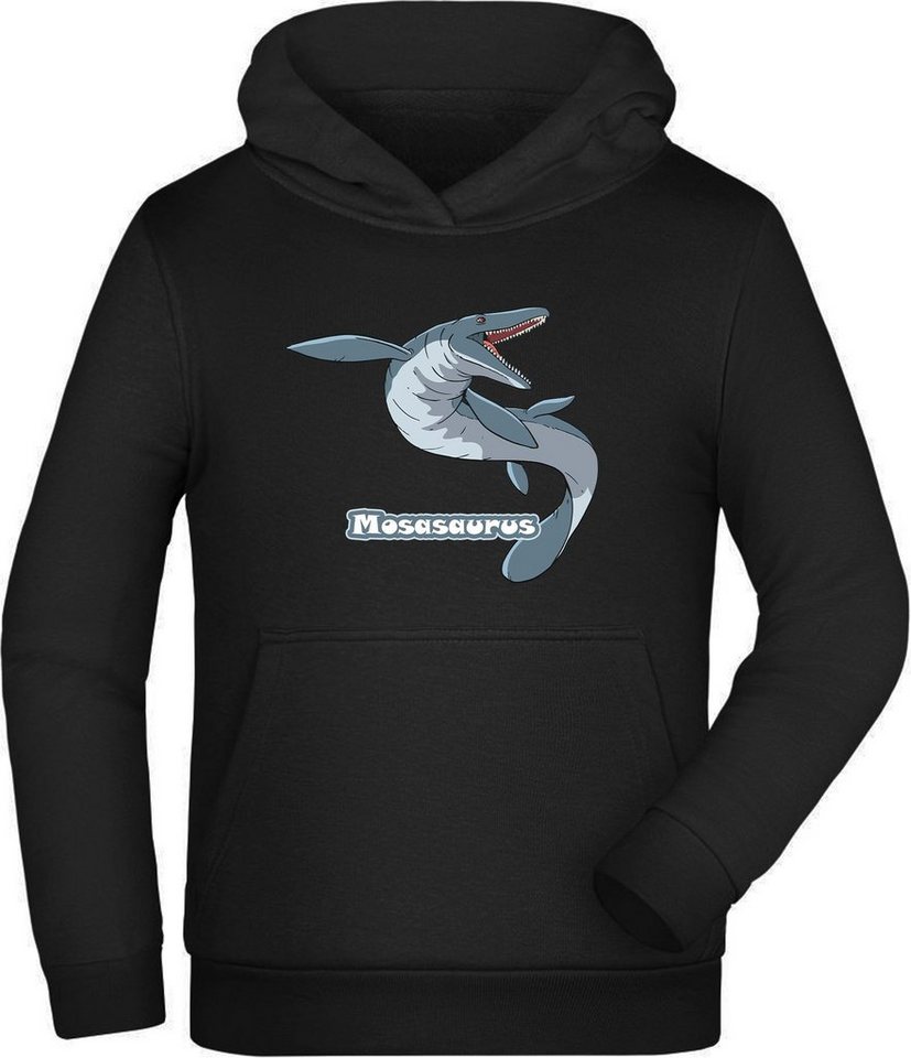 MyDesign24 Hoodie Kinder Kapuzen Sweatshirt - Mit Mosasaurus Print Kapuzensweater mit Aufdruck, i51 von MyDesign24