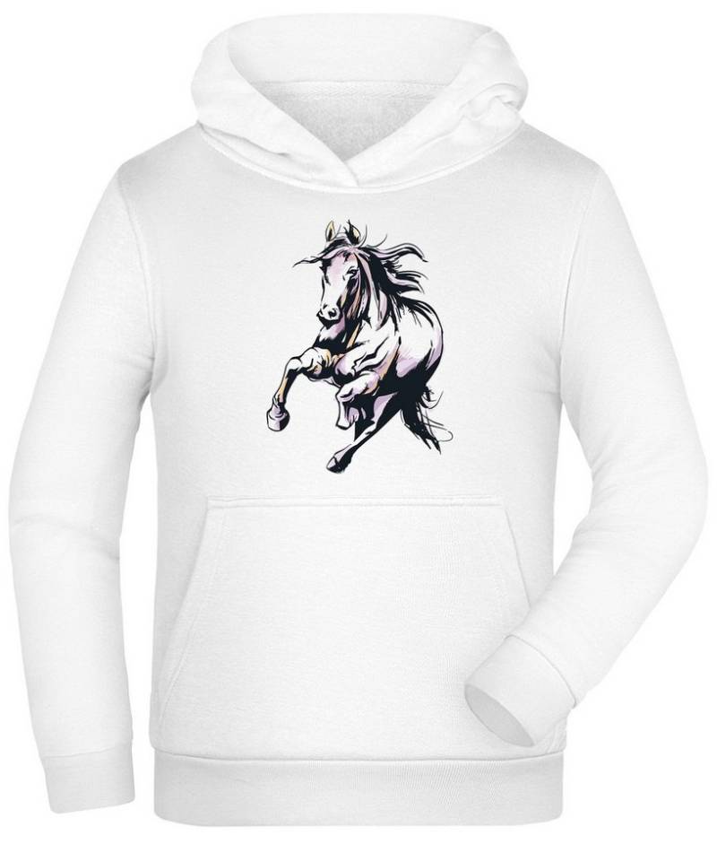 MyDesign24 Hoodie Kinder Kapuzen Sweatshirt Pferde Hoodie Rennendes Pferd Kapuzensweater mit Aufdruck i168 von MyDesign24