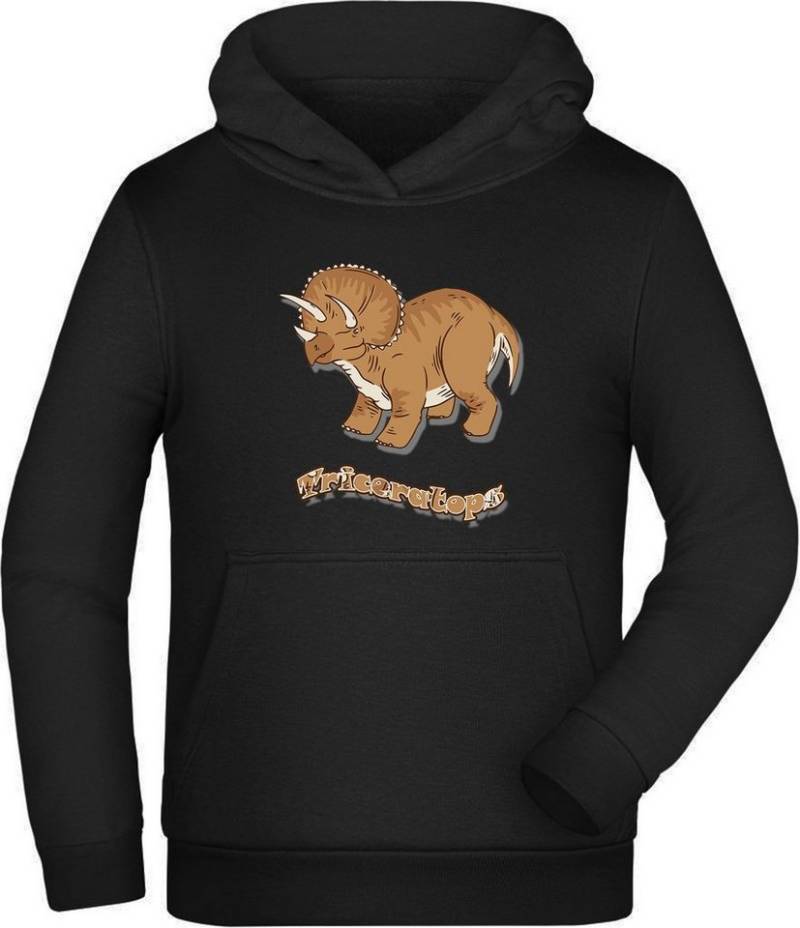 MyDesign24 Hoodie Kinder Kapuzen Sweatshirt - Triceratops Kapuzensweater mit Aufdruck i80 von MyDesign24