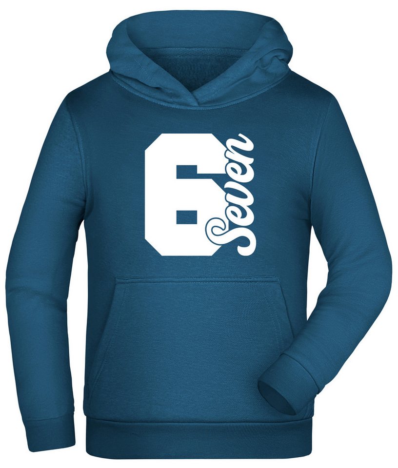 MyDesign24 Hoodie Kinder Kapuzenpullover Kapuzensweater mit six seven Aufdruck i766 von MyDesign24