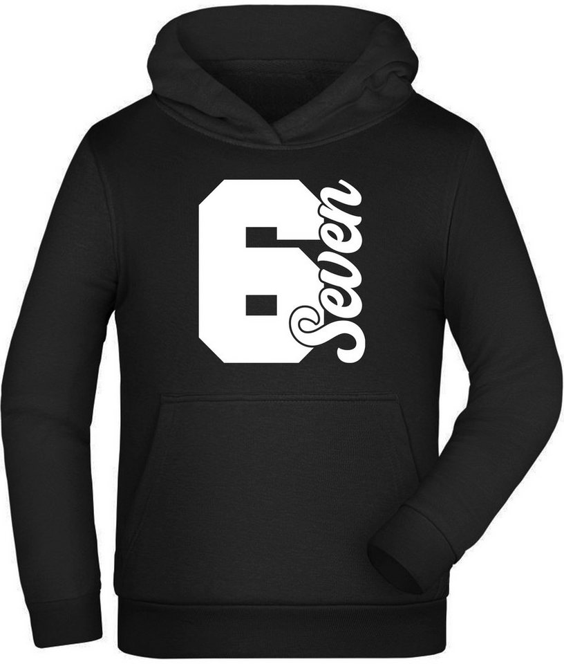 MyDesign24 Hoodie Kinder Kapuzenpullover Kapuzensweater mit six seven Aufdruck i766 von MyDesign24