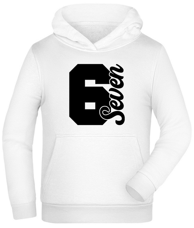 MyDesign24 Hoodie Kinder Kapuzenpullover Kapuzensweater mit six seven Aufdruck i766 von MyDesign24