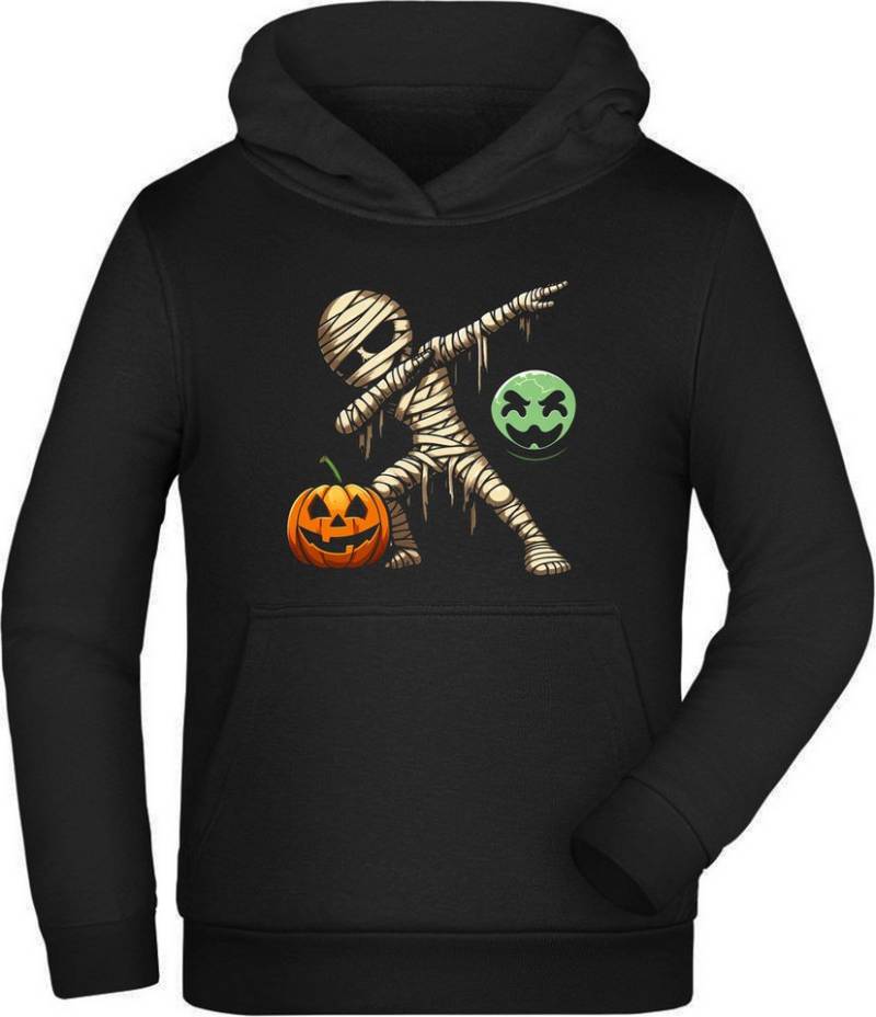 MyDesign24 Hoodie Kinder Kapuzensweater - Dab tanzende Mumie Kapuzenpulli mit Aufdruck - Kinder Halloween Hoodie i612 von MyDesign24