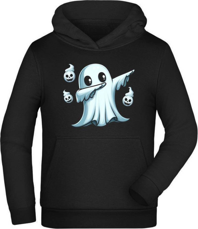 MyDesign24 Hoodie Kinder Kapuzensweater - Dab tanzendes Gespenst Geist Kapuzenpulli mit Aufdruck - Dabbing Kinder Halloween Hoodie i620 von MyDesign24