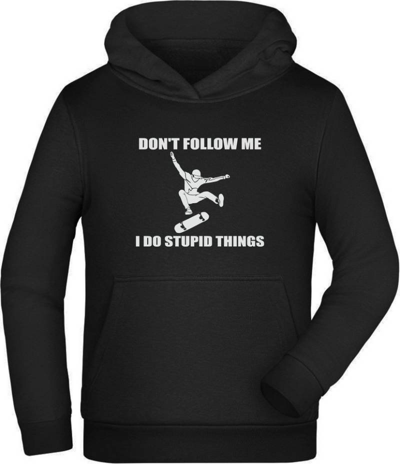 MyDesign24 Hoodie Kinder Kapuzensweater Skater Hoodie mit Don't follow me Print Kapuzenpulli mit Aufdruck i551 von MyDesign24