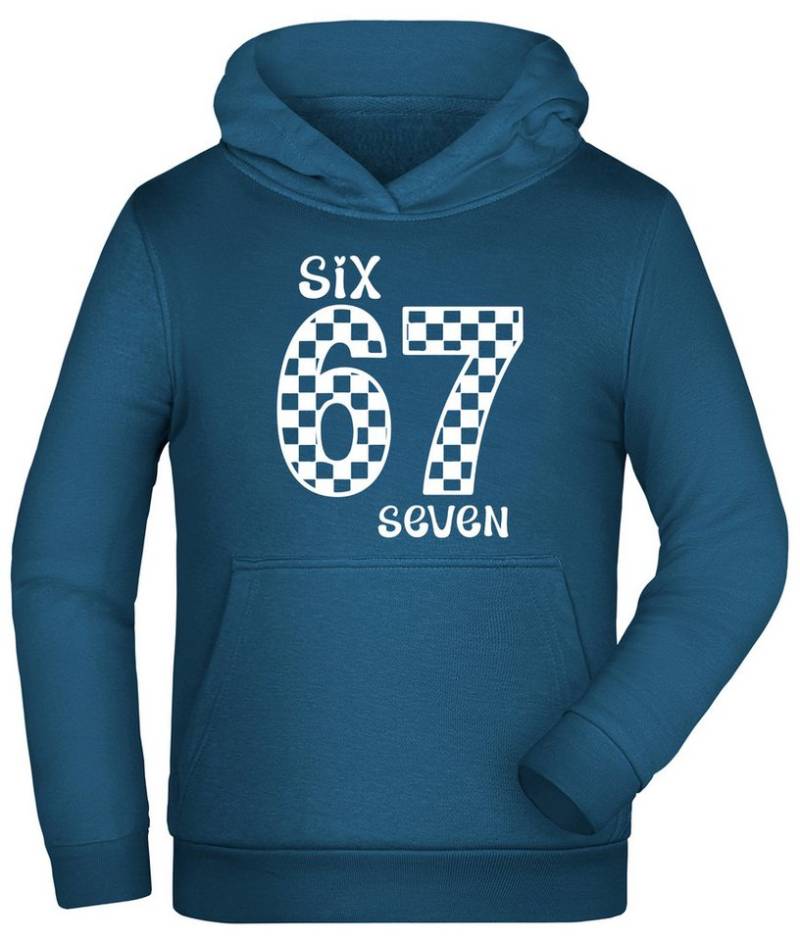 MyDesign24 Hoodie Kinder Kapuzensweatshirt 67 Hoodie Kapuzenpullover mit six seven Aufdruck i770 von MyDesign24