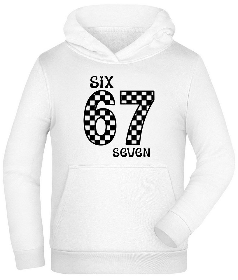 MyDesign24 Hoodie Kinder Kapuzensweatshirt 67 Hoodie Kapuzenpullover mit six seven Aufdruck i770 von MyDesign24