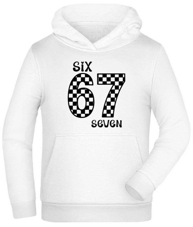 MyDesign24 Hoodie Kinder Kapuzensweatshirt 67 Hoodie Kapuzenpullover mit six seven Aufdruck i770 von MyDesign24