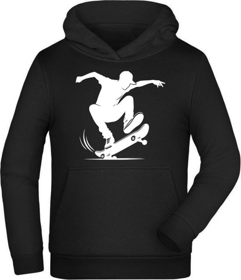 MyDesign24 Hoodie Kinder Skater Kapuzen Pulli Springender Skateboarder Kapuzensweater i721 von MyDesign24