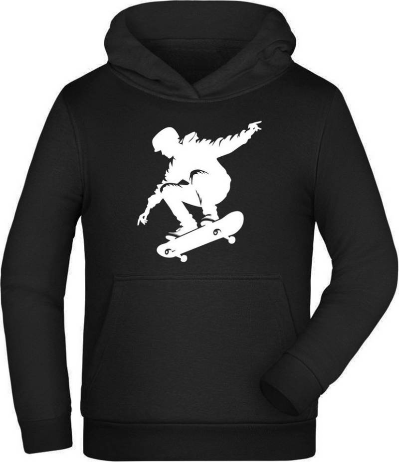 MyDesign24 Hoodie Kinder Skater Kapuzen Pulli Springender Skateboarder Kapuzensweater i724 von MyDesign24