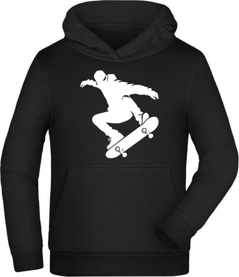 MyDesign24 Hoodie Kinder Skater Kapuzen Pulli Springender Skateboarder Kapuzensweater i725 von MyDesign24