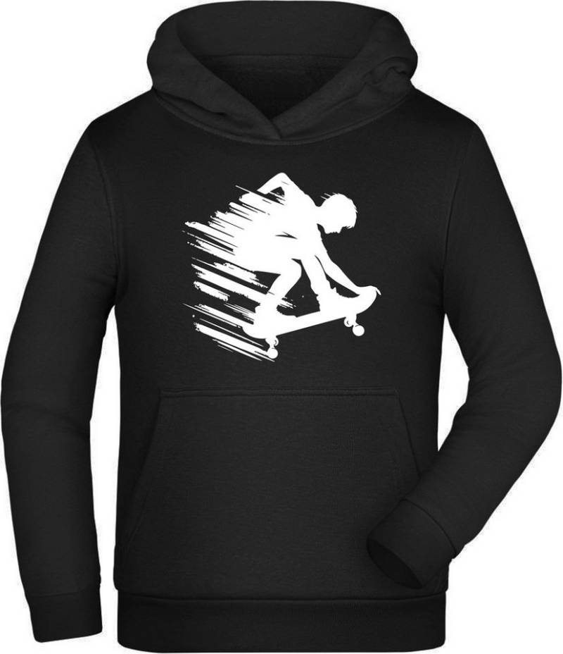 MyDesign24 Hoodie Kinder Skater Kapuzen Pulli dynamischer Skateboarder Kapuzensweater i728 von MyDesign24