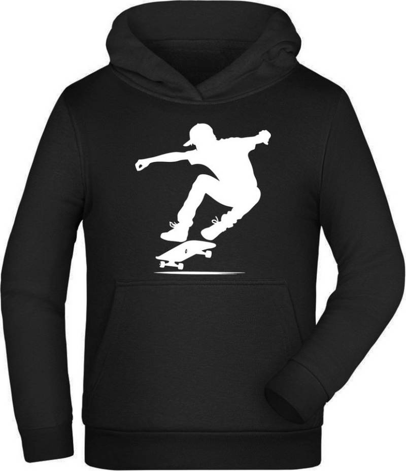 MyDesign24 Hoodie Kinder Skater Kapuzen Pullover Springender Skateboarder Kapuzensweater i719 von MyDesign24