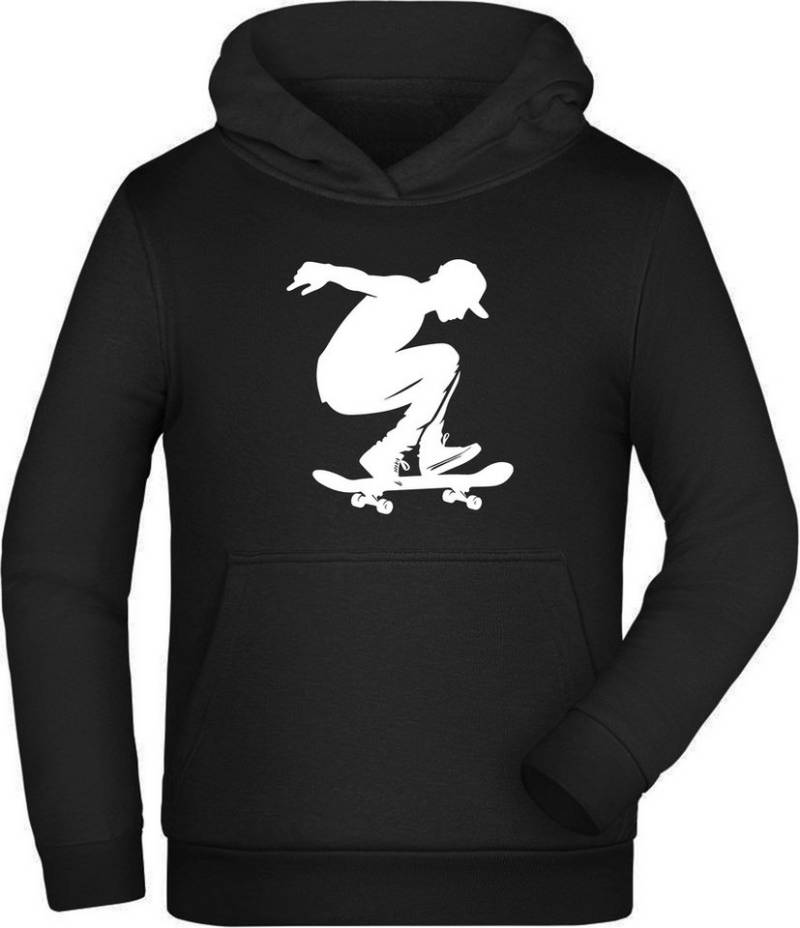 MyDesign24 Hoodie Kinder Skater Silhouette Kapuzen Pulli Skateboarder Kapuzensweater i726 von MyDesign24