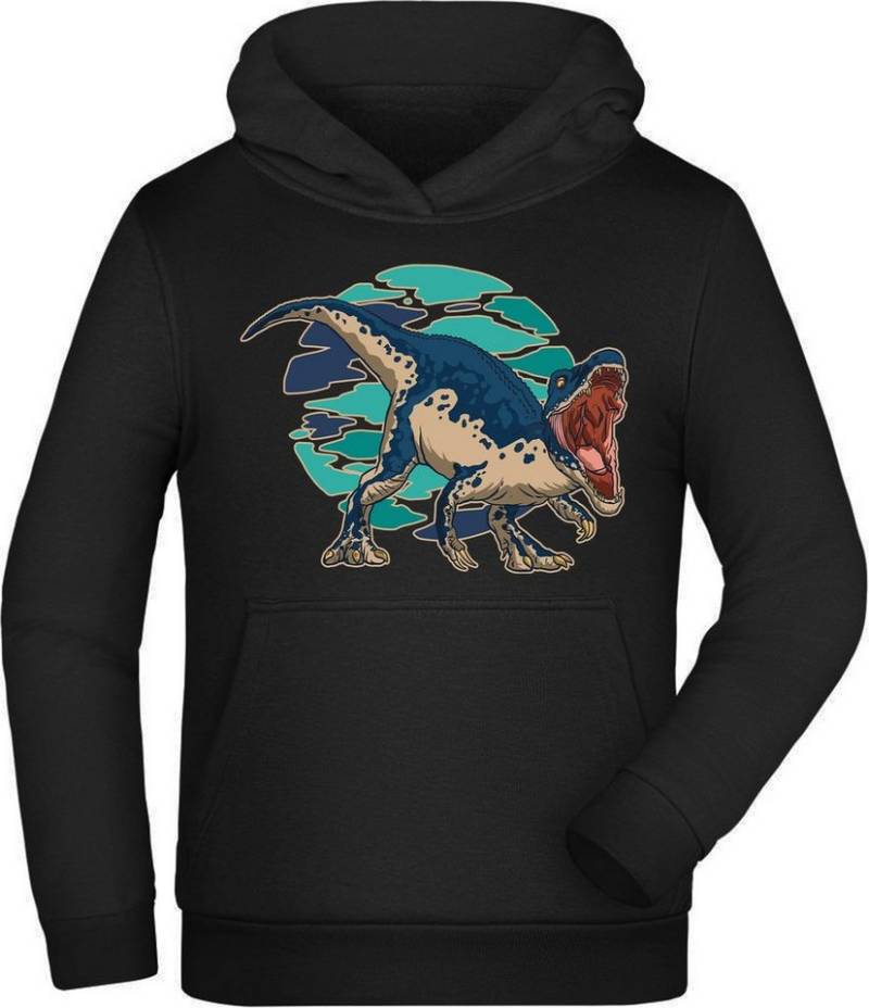 MyDesign24 Hoodie Kinder Sweatshirt mit Kapuze - Brüllender Raptor Kapuzensweater mit Aufdruck i46 von MyDesign24