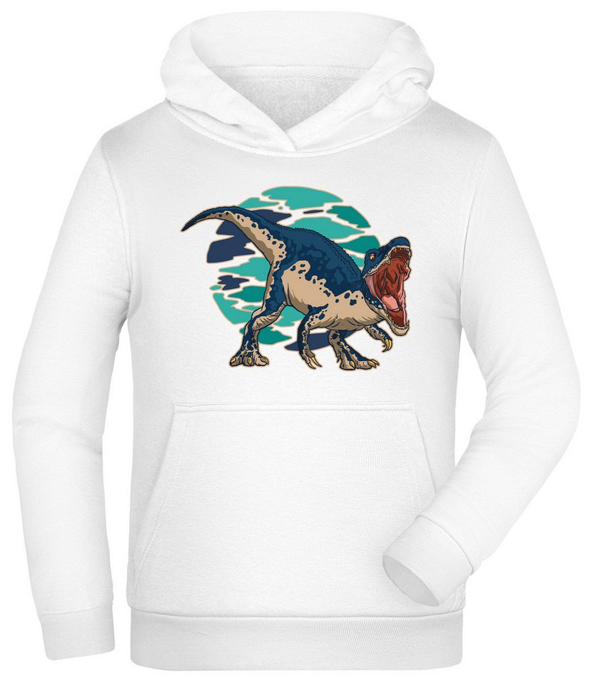 MyDesign24 Hoodie Kinder Sweatshirt mit Kapuze - Brüllender Raptor Kapuzensweater mit Aufdruck i46 von MyDesign24