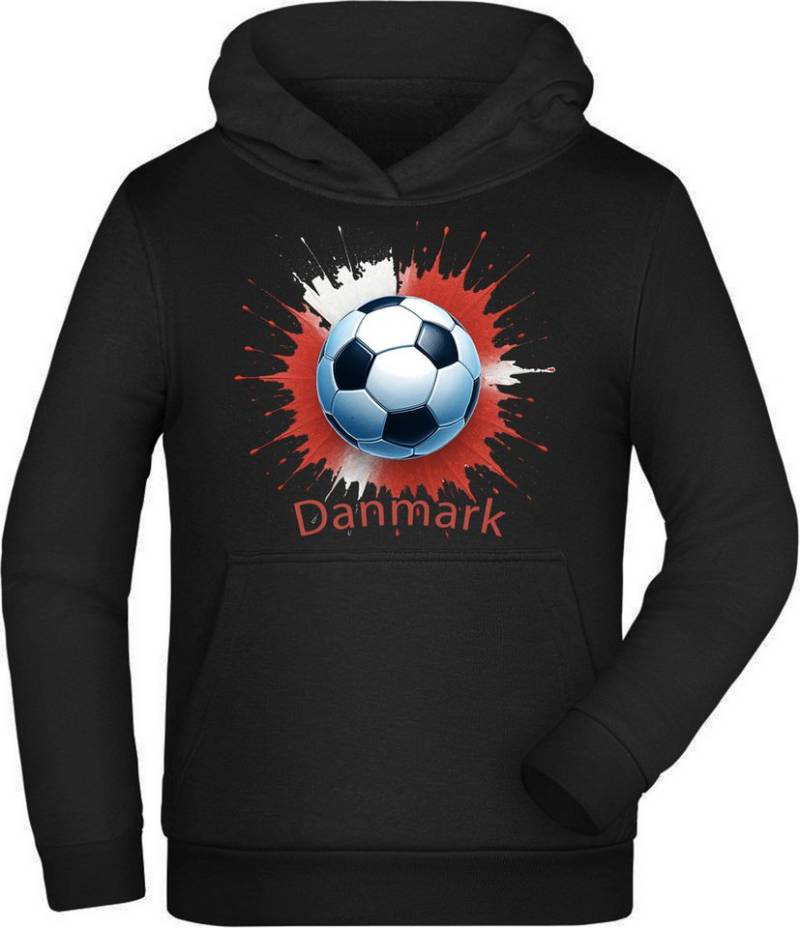 MyDesign24 Hoodie Kinder WM Hoodie Nationalmannschaft Fussball Kapuzensweater – Dänemark Fan Hoodie i673 von MyDesign24