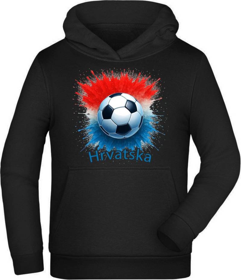 MyDesign24 Hoodie Kinder WM Hoodie Nationalmannschaft Fussball Kapuzensweater – Kroatien Fan Hoodie i678 von MyDesign24