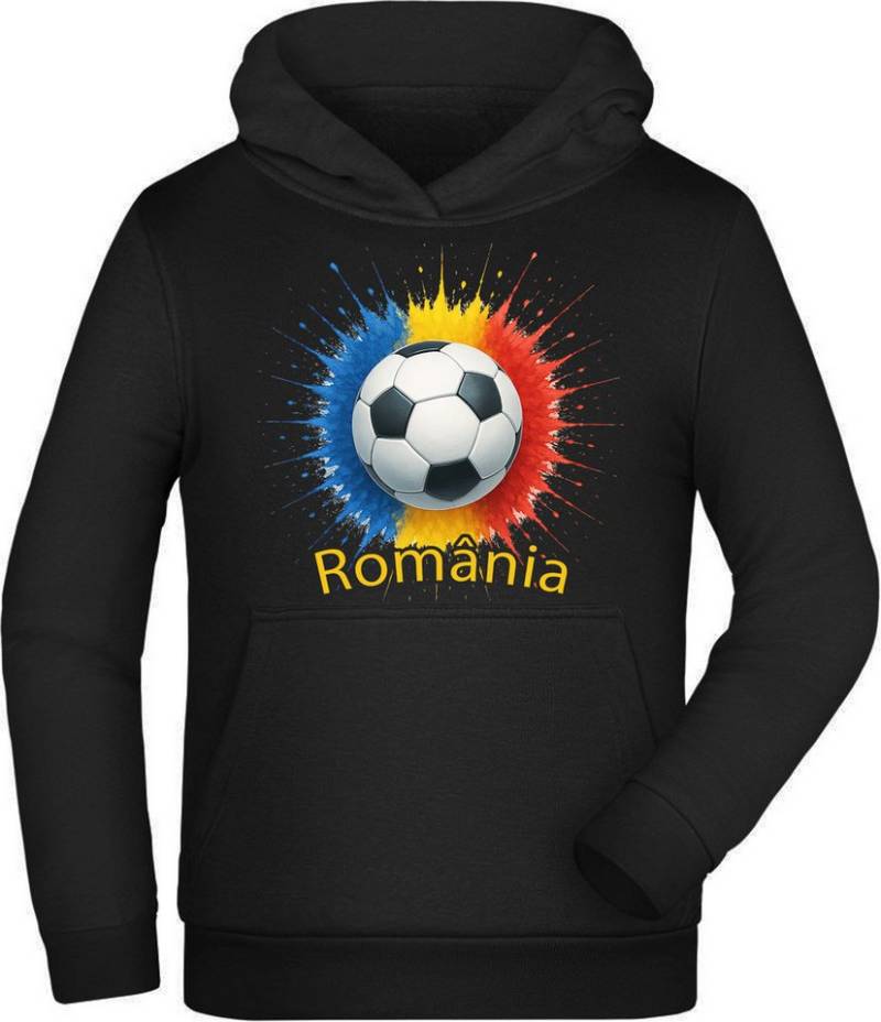 MyDesign24 Hoodie Kinder WM Hoodie Nationalmannschaft Fussball Kapuzensweater – Rumänien Fan Hoodie i683 von MyDesign24