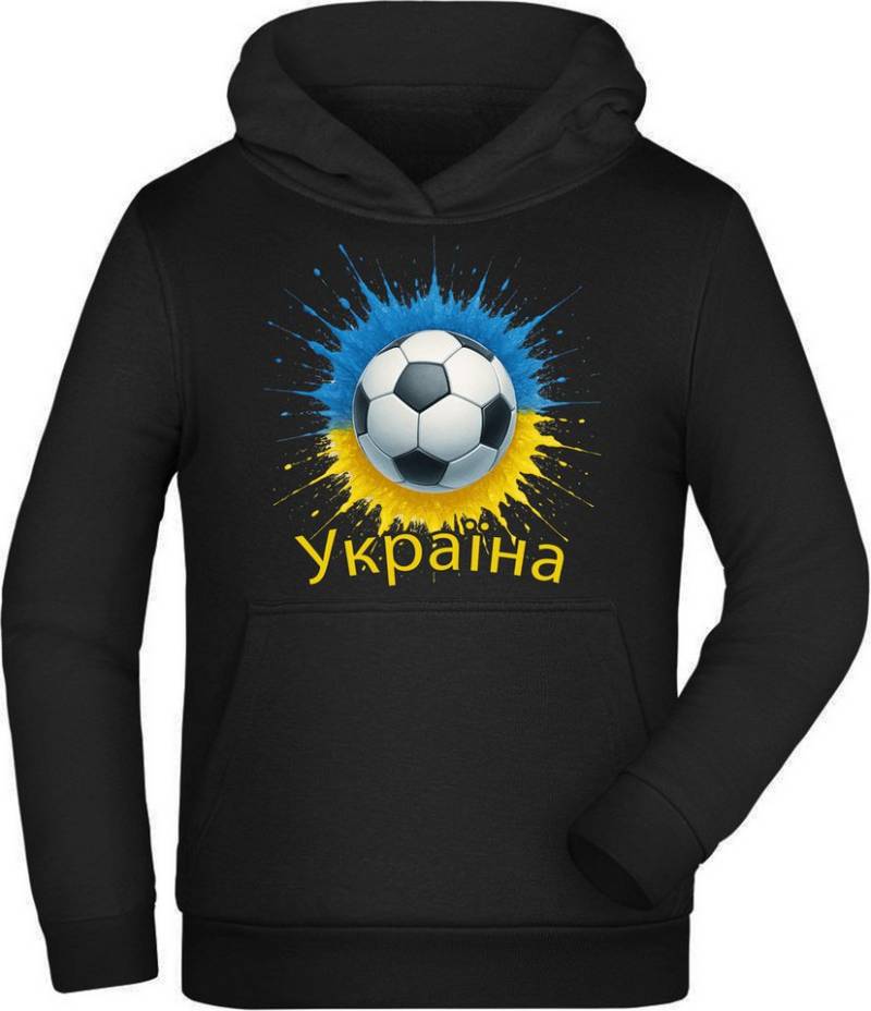 MyDesign24 Hoodie Kinder WM Hoodie Nationalmannschaft Fussball Kapuzensweater – Ukraine Fan Hoodie i691 von MyDesign24