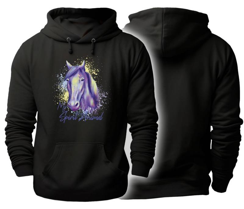 MyDesign24 Hoodie Pferde Kapuzen Pulli - Pferdekopf Herren und Damen Kapuzensweater mit Pferde Print i158 von MyDesign24