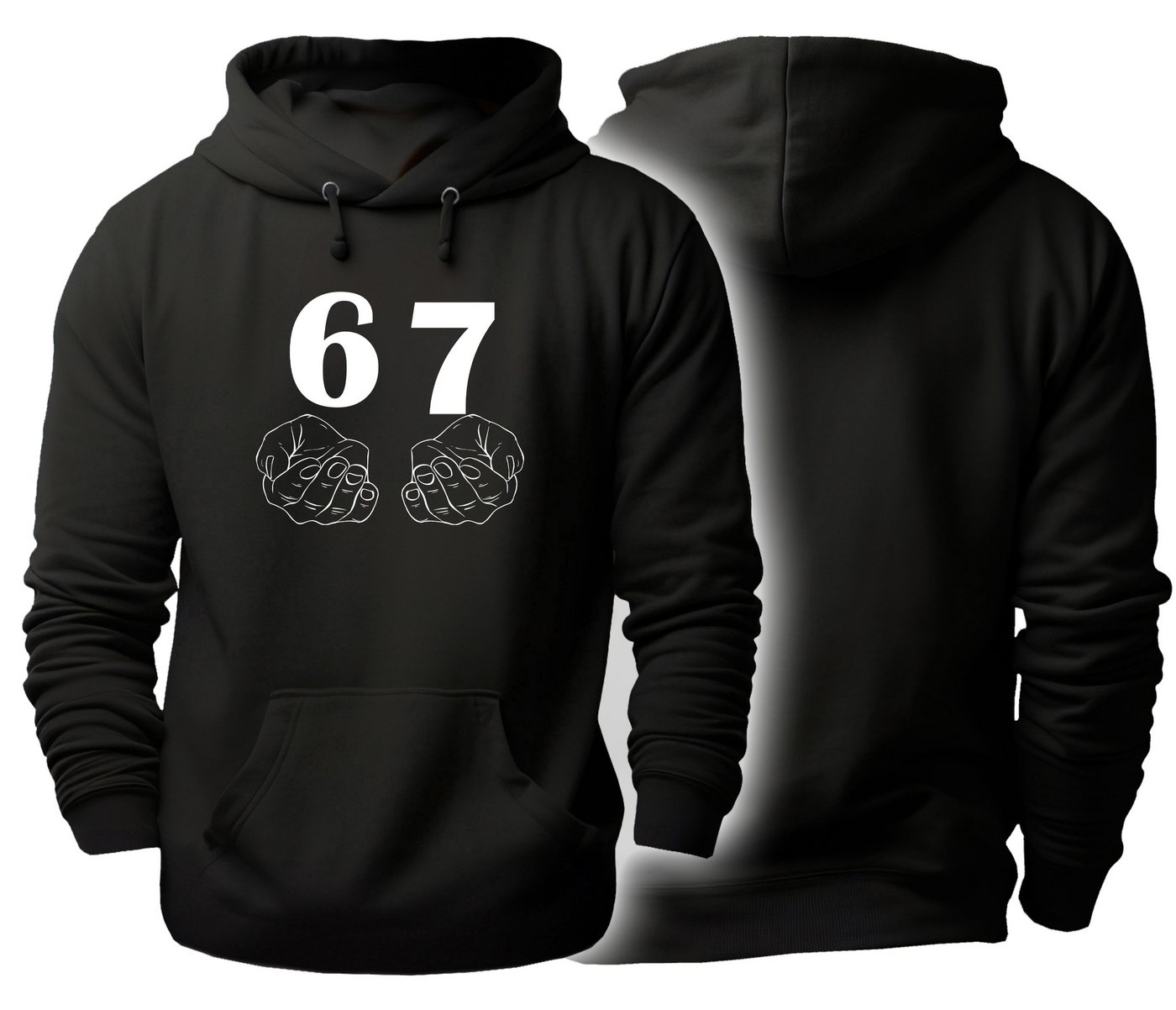 MyDesign24 Kapuzenpullover Herren und Damen Hoodie 67 Hoodie - six seven i764 von MyDesign24